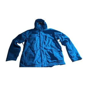 Men's Blue Ripzone Micro-Lite Waterproof Hooded Ski Snowboard Jacket